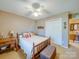 Bedroom with hardwood furnishings and a large closet with mirrored doors at 2615 High Ridge Church Rd, Marshville, NC 28103