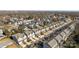 An aerial view reveals a neighborhood with rows of well-maintained townhomes at 343 Belton St, Charlotte, NC 28209