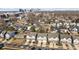 An aerial view of a residential area reveals neat rows of homes at 343 Belton St, Charlotte, NC 28209