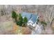 Aerial view of the beautiful home and surrounding landscape at 423 Bethel Dr, Salisbury, NC 28144