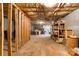 Unfinished basement with insulation in the ceiling at 423 Bethel Dr, Salisbury, NC 28144