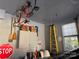 Garage interior with bicycle storage rack and shelving at 511 Glencurry Dr, Charlotte, NC 28214