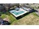 Community pool with privacy landscaping, covered picnic area, and gated area at 8322 Knights Bridge Rd, Charlotte, NC 28210