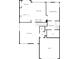 Detailed first floor plan showing kitchen, living room, and primary bedroom layout at 9407 Seamill Rd, Charlotte, NC 28278