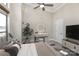 Serene main bedroom with large window, high ceilings, and a vanity at 1037 Pierre Dr, Charlotte, NC 28205