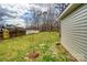 A spacious, green backyard shows plenty of space to run and play at 1532 South Point Rd, Belmont, NC 28012