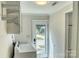 Laundry area leading outside with plenty of storage and new appliances at 1532 South Point Rd, Belmont, NC 28012