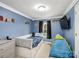A bedroom featuring cheerful decor, natural light, and blue walls at 2200 Peninsula Ave, Shelby, NC 28150