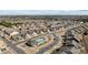 Scenic aerial view of neighborhood highlighting the community pool and surrounding homes at 305 Kentmere Ln, Clover, SC 29710