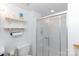 Bathroom featuring a shower and shelving for organization at 3199 Harmony Rd, Catawba, SC 29704