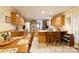 Spacious kitchen featuring an island with bar seating and an open layout at 3199 Harmony Rd, Catawba, SC 29704