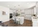 New kitchen featuring a center island with pendant lighting, stainless appliances and gray cabinets at 491 Creevy Nw Dr, Concord, NC 28027