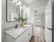 Elegant bathroom with dual sinks, granite counters, modern fixtures, and ample counter space at 5101 Thornhill Dr, Gastonia, NC 28052