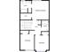 Second floor plan featuring bedrooms, bathrooms, walk in closet, and staircase location at 725 Rock Lake Gln, Fort Mill, SC 29715