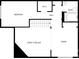 Upstairs floor plan includes a bedroom, walk-in closet, bathroom, and an open space below at 7340 Winery Ln, Charlotte, NC 28227