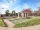 Bocce ball court with a shaded gazebo and seating for spectators at 841 Platinum Dr, Fort Mill, SC 29708