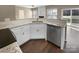 Modern kitchen featuring white cabinets, stainless steel appliances, and granite countertops at 9139 Hearst Ct, Charlotte, NC 28269