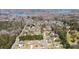 Scenic aerial view of a lakeside community with mature trees and a mix of home styles at 919 42Nd Avenue Ne Ln, Hickory, NC 28601