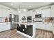 Well-lit kitchen with white cabinets, stainless steel appliances, and an island perfect for meal preparation at 2408 Napa Ter, Clover, SC 29710