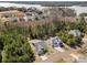 Scenic aerial view of lakeside homes, surrounded by lush trees and beautiful waterfront property at 10159 Lakeshore Dr, Lancaster, SC 29720