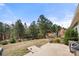 Spacious backyard with lush trees and concrete patio perfect for outdoor activities and relaxation at 10159 Lakeshore Dr, Lancaster, SC 29720