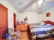 Bedroom with a bed, wooden dresser, and a ceiling fan at 1043 Ridge Ave, Gastonia, NC 28052