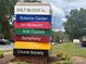 Roadside sign for a block with the science center, art museum, library, and more at 115 6Th Ne Ave, Hickory, NC 28601