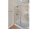 Modern bathroom with a glass-enclosed shower and tiled walls at 137 Hunters Hill Dr, Statesville, NC 28677