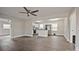 Open floor plan with updated kitchen featuring stainless steel appliances and an island at 1404 Nottingham Rd, Kannapolis, NC 28081