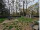 This large backyard with mature trees offers a tranquil space for outdoor activities and relaxation at 1536 Plyler Lake Rd, Gastonia, NC 28054