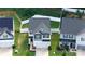 Aerial view of a beautiful property featuring well-maintained landscaping and a charming two-story home at 1953 Boulder Ct, Gastonia, NC 28054