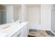 Bright bathroom with a single sink vanity, large mirror, a soaking tub, and a shower at 1953 Boulder Ct, Gastonia, NC 28054