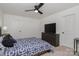 Bright bedroom with a ceiling fan, tv, and patterned bedding at 2004 Crooked Oak Ln, York, SC 29745