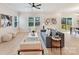 Cozy living room featuring neutral decor, ample natural light, and stylish furnishings at 2615 Brentwood Pl, Charlotte, NC 28208