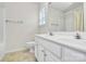 Bathroom featuring double sink vanity and tile floors at 2944 Caldwell Ridge Pkwy, Charlotte, NC 28213