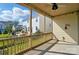 Inviting screened porch featuring a view of the backyard and neighboring houses at 333 Dudley Dr, Fort Mill, SC 29715