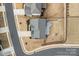Top-down aerial shot of a house with a backyard, patio, and landscaped surroundings at 3439 Duchess Ave, Fort Mill, SC 29707