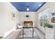Dining room features a blue ceiling, neutral walls, a table, and a piano at 3439 Duchess Ave, Fort Mill, SC 29707