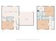 Two story floor plan with main floor living area and upstairs bedroom area including accurate measurements at 508 Summerfield Pl, Belmont, NC 28012