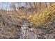 A gentle stream flows through a wooded area, creating a serene natural setting at 6285 Nc 16 N Hwy, Taylorsville, NC 28681