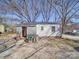 View of exterior shed with partial open door in backyard at 701 N Scruggs St, Gastonia, NC 28052