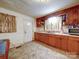 This is a functional kitchen, with ample counter space and a door to outside at 701 N Scruggs St, Gastonia, NC 28052