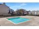 Community pool and surrounding townhome buildings at 715 N Church St, Charlotte, NC 28202