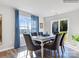 Bright dining room with gray upholstered chairs, wood flooring, and large windows allowing natural light at 1199 Blackburn Cir, Edgemoor, SC 29712