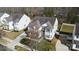 High angle aerial view of the house and the proximity of other properties in the neighborhood at 12028 Regal Lily Ln, Huntersville, NC 28078