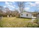 Expansive backyard with a shed and mature trees on a sunny day at 1893 Hilltop Cir, Gastonia, NC 28054