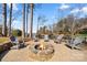 Cozy outdoor fire pit with seating area, perfect for gatherings and enjoying evenings outdoors at 20338 Christofle Dr, Cornelius, NC 28031