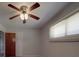 Bedroom featuring neutral walls, carpet flooring, and a ceiling fan with light at 257 Hickory Hill Ln, Stanley, NC 28164