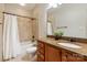 This bathroom has a single vanity and tub/shower combination at 425 Gladelynn Way, Waxhaw, NC 28173