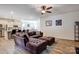 Open concept living room shows the transition to the kitchen and dining area at 427 Kentmere Ln, Lake Wylie, SC 29710